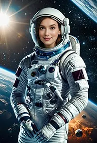 ИИ-стиль «Космос» — пример обработки фото в фотобудке с нейросетью