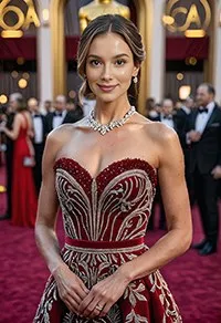 ИИ-стиль «Красная дорожка» — пример обработки фото в фотобудке с нейросетью