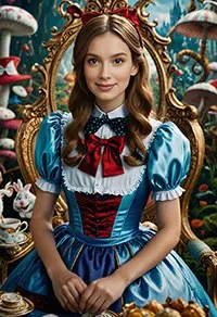 ИИ-стиль «Страна чудес» — пример обработки фото в фотобудке с нейросетью